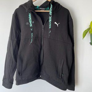 Mercedes Silver Arrows F1 Puma Zip Hoodie sz M